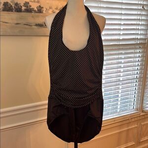 NWOT Miraclesuit Brown and White Polka Dot Swimsuit